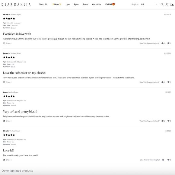 🌸 Dear Dahlia Petal Drop Liquid Blush in Barely or Dreamy NWT - Picture 14 of 16